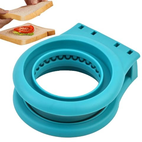 Rrlihjgu Taglierina per stampi per sandwich, stampo taglio- macchina per sandwich rotonda, taglierina a sandwich e sigillante intarsiabile | Crepiera tascabile in acciaio inossidabile, da