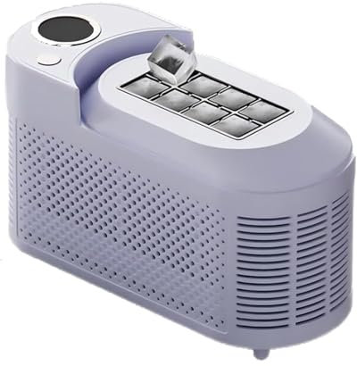 Macchina for il ghiaccio portatile for casa, scrivania e campeggio - 8 cubetti in 15 minuti, alimentazione for auto e CA/CC, facile da riempire e pulire, ghiaccio a estrazione rapida (0,8 l)(Purple)