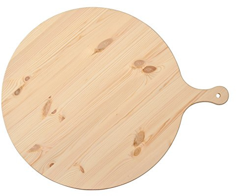HABI Tanne Polenta-Schneidebrett mit Griff, Holz, Braun, 69 x 55 x 3 cm