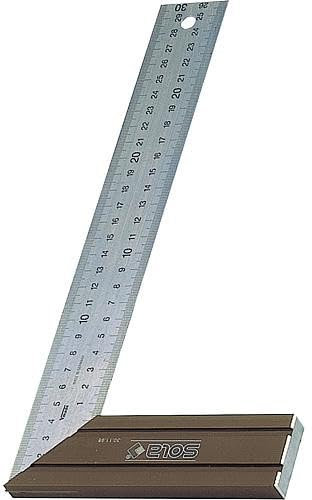 Équerre SRG500, longueur 50 cm, division en mm des deux côtés, butée à onglet à 45 degrés