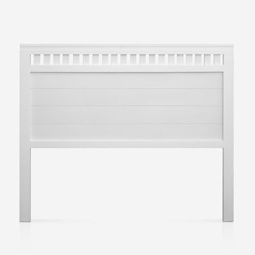 PEJECAR Cabecero Bora para Cama de 135 Fabricado en Madera Maciza de Pino insigni Acabado Blanco Satinado