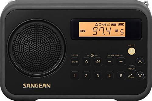 Sangean SG-104 AM/FM Receptor portátil de sintonización digital estéreo (negro) (PR-D18BK)