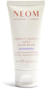 NEOM- Perfect Night's Sleep Hand Balm 30ml I Lavender, Chamomile & Patchouli I Essential Oils I Rich cocoa and shea butter I Nourishes & Softens