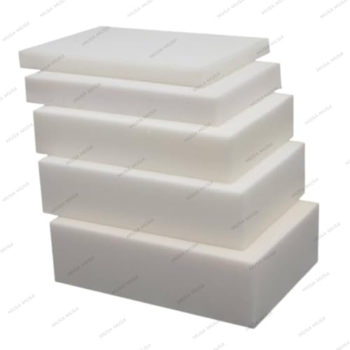 MUSA MUSA High Density White Upholstery Foam Sheet (16x16x1IN) High Chair Sofa Bed Bench Cushion Seat Pads Sofa Cushions Wheelchair Cushion Chair Pads Floor Cushion Foam Cut to Size