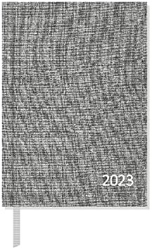 Idena 13879 - Terminkalender 2023, grau, DIN A6, 192 Seiten, 1 Woche auf 1 Seite, Agenda