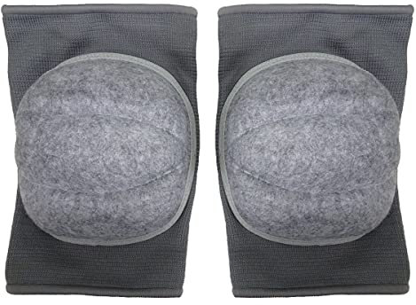 Playwell Luxus Premium-Qualität Mma Dick Gepolstert Geist Grau Knie Oder Ellenbogenschutz (Groß)