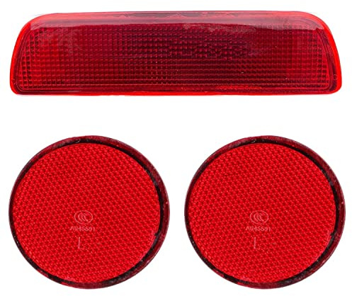 BMTick Full Set 3 Rear Bumper Reflective Parking Lights Compatible with Nissan Qashqai J10 2008-2015 - Replacement Tail Light 26561-JE20A 26580-JE00A 26560-JE20A - Rear Light Assemblies