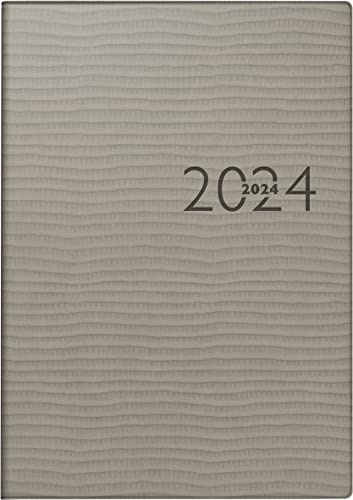 rido/idé Wochenkalender Modell studioplan int. 2024 2 Seiten = 1 Woche Blattgröße 16,8 x 24 cm grau