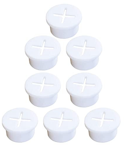 iplusmile Desk Cable Cord Organizer 8pcs Cable Wire Grommets White for Home Office