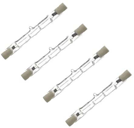 R7s Linear Halogen Bulbs 120W = 150W, Eco Energy Saving Floodlight Security Light J78, 78mm Length, 2250 Lumen - Pack of 4