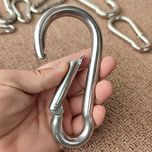 1 Stück Federschnalle Schlüsselanhänger M4 M5 M6 M7 M8 M9 M10 M11 M12 M14 304/316 Edelstahl Karabiner Karabiner Karabinerhaken (Color : M4 x 40mm, Size : 316 Stainless Steel)