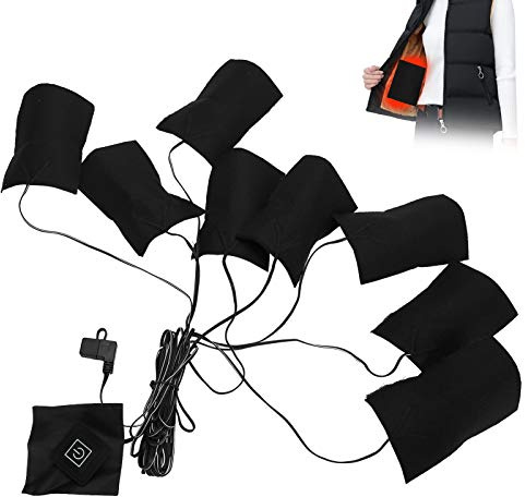 Restokki Heizmatte USB Heizung, 5V2A Zeltheizung Für Camping, Tragbare Heizung, Elektrische Heizkissen, Stoff, 3 Gänge, Wasserdichte Kleidung, Weste, Jacke, Pads, Heizblatt,Für Den Außenbereic