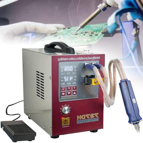 ZXSYYDS Saldatrice a Punti a Batteria, Mini Saldatrice a Punti Portatile Fai da Te, Saldatrice a Punti a Batteria da 100~240 V, Saldatrice a Impulsi Portatile, per Batterie al Litio 18650 14500