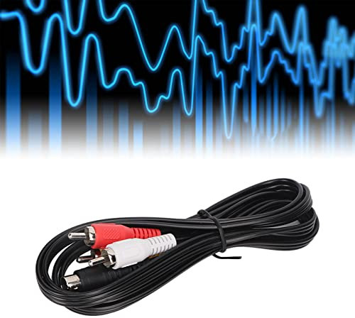 Gavigain Cavo MINI Din da 4 pin a 3 RCAS, cavo Mini Din S Video da 4 pin a 3 RCAS, adattatore professionale per cavo Component Video da 4 pin a 3 RCAS RGB per lettori DVD, DVD, TV, HDTV, VCR, CD