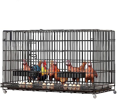 Indoor-Kaninchenkäfig Kaninchenkäfig mit ausziehbarem Tablett Meerschweinchen-Laufstall Igelkäfig Großer Hamsterkäfig Hühnerstall mit Zubehör, schwarz