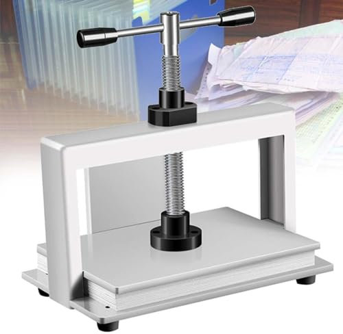 Usknxiu Bindemaschine, A3/A4 Buchpressmaschine, Hochleistungs Doppelausgleichsstange, manuelle Buchglättungsmaschine, Papierpresse,A4