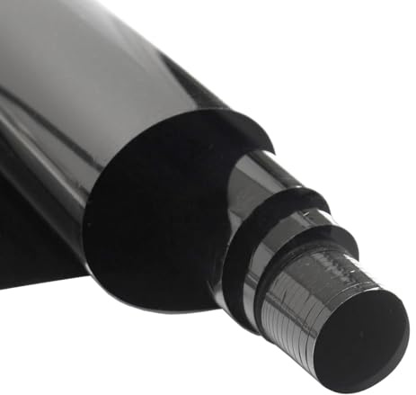ETOPARS 60cm x 300cm 1% VLT Película de Tinte de Ventana de Coche Protector Solar para Ventana Coche Lámina Tintado Autoadhesiva Vinilos para Ventanas Negro