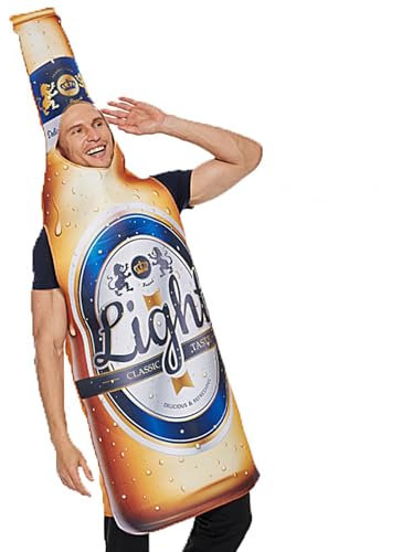 Flaschenkostüm, Bierflaschen-Kostüm, lustige Bierflaschen zum Verkleiden, Bier-Cosplay-Kostüm, Halloween-Kostüm für Geburtstag/Halloween/EVG/Karneval