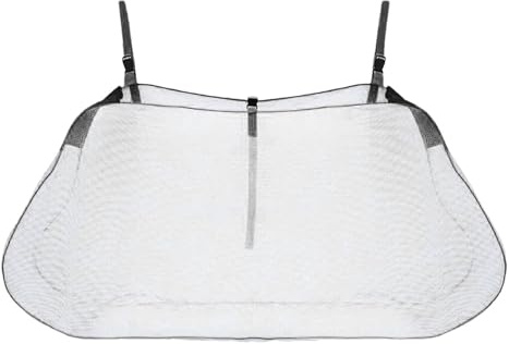 Organisateur de filet suspendu pour la piscine - Grand sac en filet suspendu pliable | Sac de rangement de jouets de piscine, organisateur de panier de natation pour piscine, sac de rangement, noir