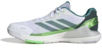 adidas För Män Crazyquick Lightstrike Padel Shoes, Cloud White/Aurora Ivy/Lime Burst, 40 2/3 EU