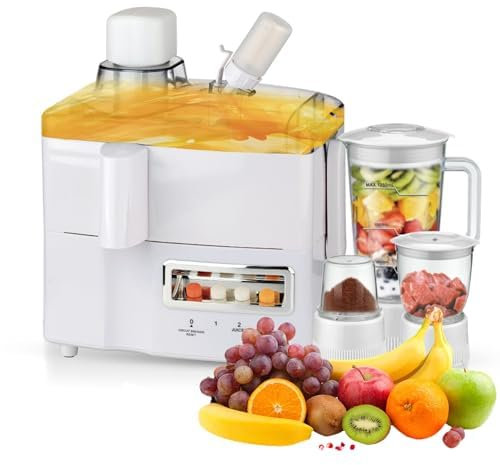 Exprimidor y licuadora 4 en 1, extractor eléctrico de jugo de cítricos de 800 W, máquina para hacer batidos multifunción de 1,8 l, máquina para hacer batidos portátil, máquinas exprimidoras para