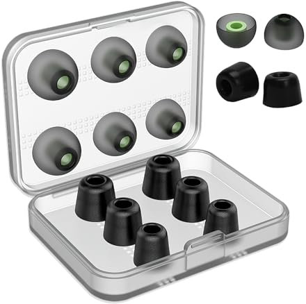 Lot de 6 Paires de Coussinets pour écouteurs, Pointes en Mousse à Mémoire de Forme et Silicone, Tailles S/M/L, Compatible avec la Plupart des Écouteurs de 5mm à 6mm