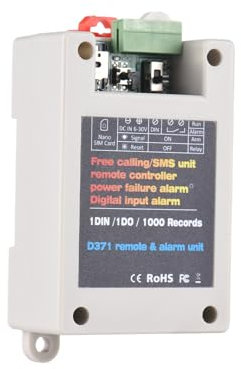 Swokely Interruttore relè GSM, telecomando 2G, telefonata, SMS, allarme di spegnimento, allarme di ingresso per recinzioni, persiane, porte da garage con slot SIM, DC 9 V fino a 36 V