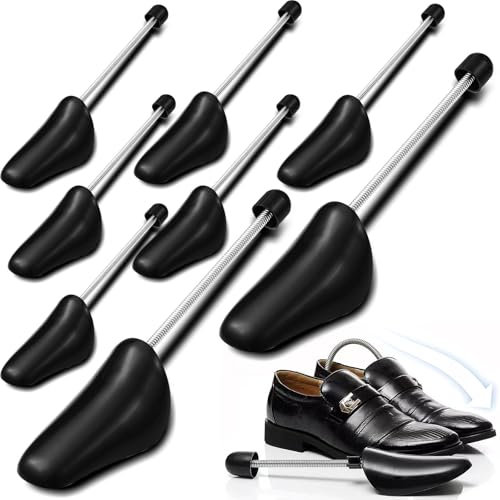 ZHYLUO 4 Paia Tendiscarpe Uomo Forma Scarpe Uomo Taglia variabile 39-47 Regolabile Adulto Scarpa Albero Adatto a tutti i tipi di scarpe,Nero