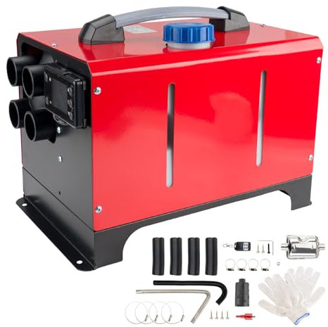 Riscaldatore d'aria diesel 5KW 12V Riscaldatore diesel tutto in uno con interruttore LCD e telecomando Riscaldamento rapido, riscaldamento notturno portatile a gasolio Silenzioso per camper, auto,