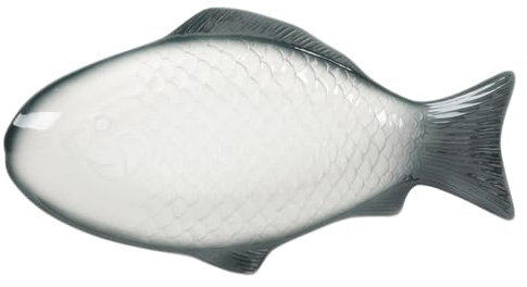 Alipis Ceramic Fish Shaped Plate Decorative Serving Tray Fish Steamed Tray Porcelain Decorative Bowl