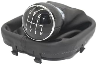 Palanca Velocidad Coche para VW para Touran para Caddy para MK2 2003-2009 2011 2012 2013 2014 2015 Pomo De Cambio De Marchas con Funda Protectora De 5/6 Velocidades Pomo Palanca Cambios(6 Speed)