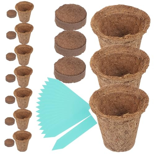 UKCOCO 1 Satz Kokospalmen Pfannen Hydrokultur-gartenset Gartenbedarf Pflanzen Saftig Anlage Keimtöpfe Blumenzuchtbehälter Startertöpfe Für Die Gärtnerei Pflanzvase Gärtnereibedarf PVC