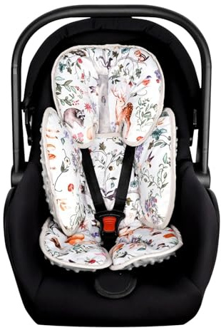 TANOFAR 2-in-1 Infant Car Seat Insert for Newborn, Car Seat Head Support Baby Girls Boys, Extra Soft Preemie Carseat Head Support Cushion Pillow for Baby Car Seats, Strollers, Bouncers