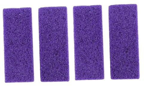 CALLARON 4 Piezas Piedra Pómez para Pedicura Pies, Limpiador de Callos y Herramienta Exfoliante, Color Púrpura, PU Fácil de Llevar