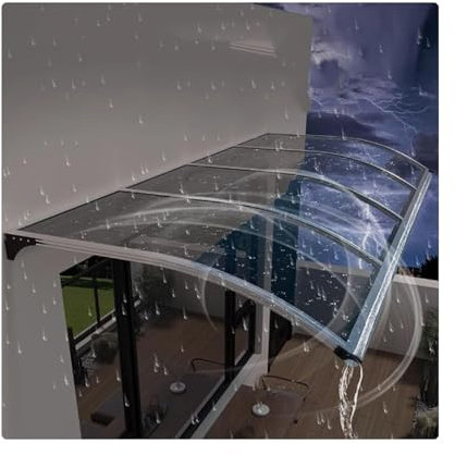 Toldo de puerta para exteriores, resistente a los rayos UV, para ventanas, jardines, patios, restaurantes, villas, versátil, 120 x 320 cm, solución de parasol