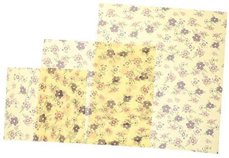 IMIKEYA 3pcs Household Beewax Wraps Fresh-Keeping Cloth Food Wrap Reusable Butter Sandwich Packaging for Food