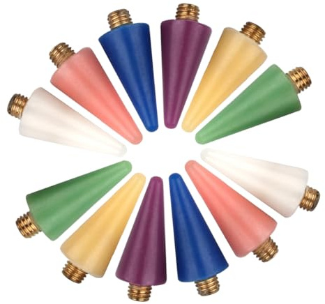 WOONEKY Stylo à Pierres Précieuses pour Manucure Embout en Cire et Métal, 12 Pièces pour Décoration et Accessoires Nail Art DIY Ongles