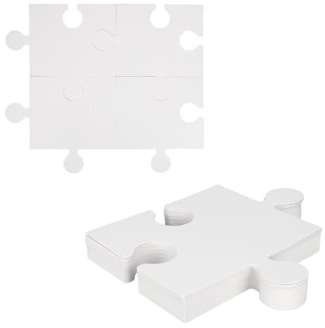 Fukaisu 30stk Teilige Blanko-Puzzles zum Bemalen, 23 x 20 cm | Großes Blanko-Puzzle zum Bemalen DIY-Kunst- und Bastelprojekte für Erwachsene und Kinder