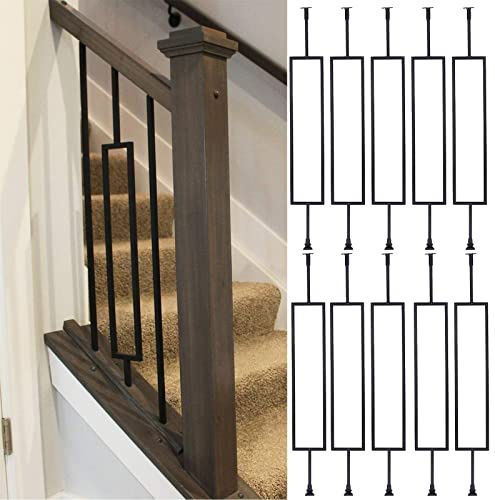 Metal Stair Railings Modern Home & Garden ils Double Panel Fencing for Villas Wall Decor Balustrade Posts (1/2/5/10 Pieces 100cm 150cm)