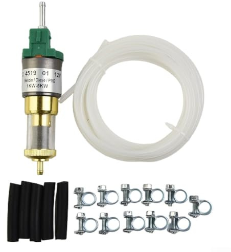 Kit pompa riscaldatore diesel a impulsi elettronici da 12 V, capacità olio con tubo carburante e connettori, per riscaldatori da parcheggio ad aria da 1 KW-5 KW, per motori diesel per auto e camper