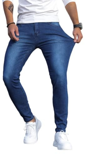Oanviso Jeans de Vaqueros Hombre Skinny Denim Jean Hip Hop Slim Fit Pantalone Moda Elásticos Pantalón Largo Vaquero Ajustados