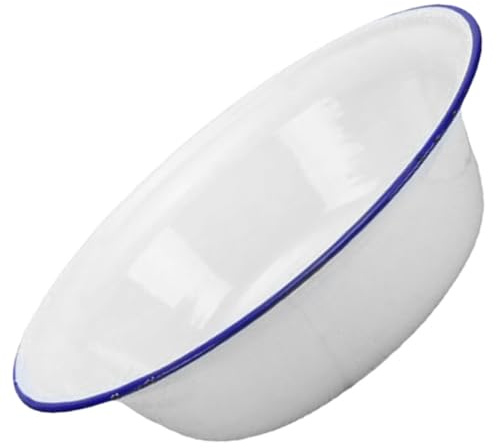 SHINEOFI Deep Enamel Pie Dish with Vintage Round Design, 22Cm Diameter, Oven-Safe Baking Pan Suitable for Roasting and Family Meals