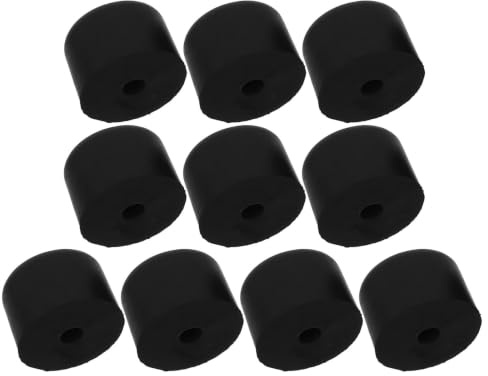 DECHOUS 10pcs Rubber Buffer Block for Car and Truck with Rounded Edge, Black Anti-slip Surface, Absorbs Impact and Safeguards Trailer Bumper, for Loading Dock Protection