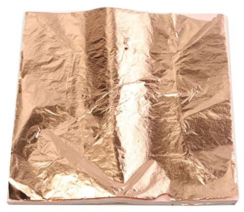 rosenice 100 Blätter Blattkupfer für Kunst Handwerk Dekoration 14x14 cm (Kupfer Farbe)