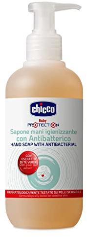 Chicco Baby Protection Sapone Mani Igienizzante con Antibatterico, Delicato per Pelli Sensibili - 250 ml