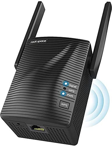 Rockspace WLAN Verstärker 1200Mbit/s, WLAN Repeater 5GHz/2.4GHz, WiFi Verstärker Kompatibel mit Allen Geräten, Abdeckung bis zu 200 m²