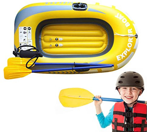 Ruilonghai Schlauchboot Für 1 Person | Kanu | Sommer-PVC-Schlauchboot | Schlaichstiefel | Verdicktes faltbares tragbares Fischerboot für treibende Wassersportarten im Freien