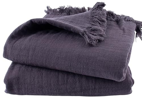 Badetücher 2er Set Luxus Musselin Handtücher für Erwachsene - Luxus 100% türkische natürliche Baumwolle Musselin Stoff Hamamtücher - Extra weich, saugfähig, schnell trocknend, leicht (Anthrazit)
