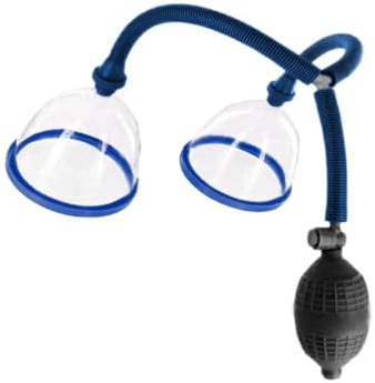 Nippelsauger Brustwarzen Sex Nippel Sucker Set Extrem Saugkraft Brustwarzensauger Vergrößerung Saugen Vakuum Pussy Pump Klitoris-Saugschalen SM Sexspielzeug für Frauen Paare (Blau, 10x10cm)