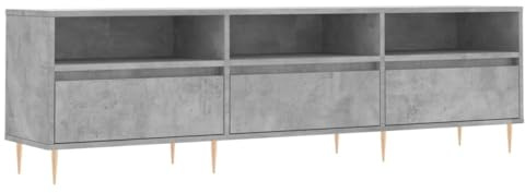 vidaXL Mueble de TV Madera contrachapada Gris hormigón 150x30x44,5 cm